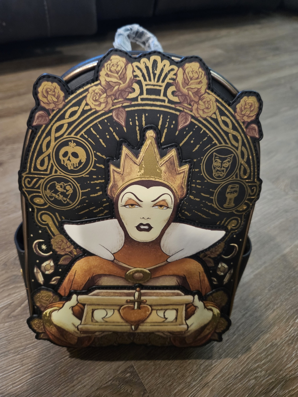 Evil Queen Decorative Trinket Box - Black and Gold Home Accent